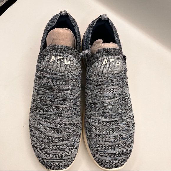 APL Men’s NEW TechLoom Wave Midnight Blue White Athletic Sneakers Size 14 NIB - Picture 3 of 8